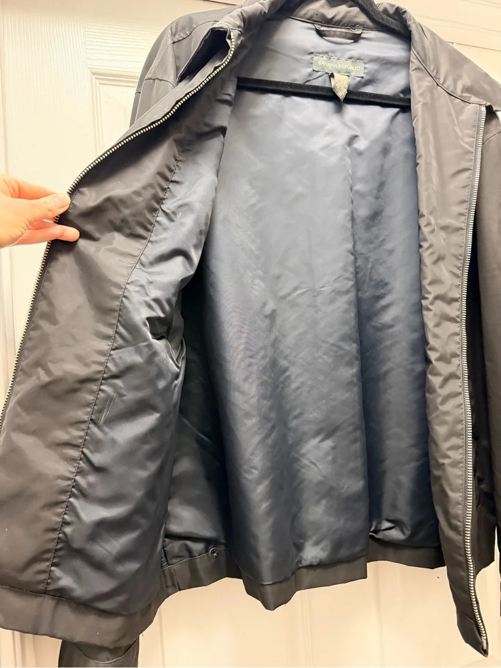 Men's Classic Harrington Bomber Zip-Front Rain Jacket